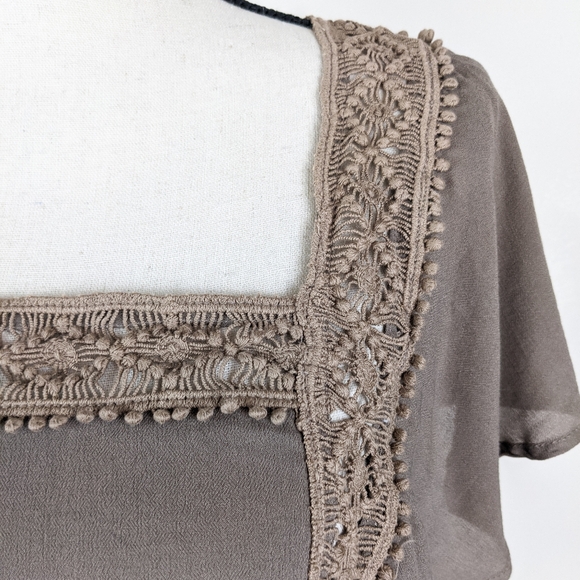 🦋LAST🦋 NWT Tulle and Batiste Rosalie Maxi Dress, Desert Sand, Size XL - Picture 4 of 8